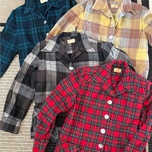 Pendleton Lot of 4 Vintage 49ers Shackets Blue, Yellow, black, Red